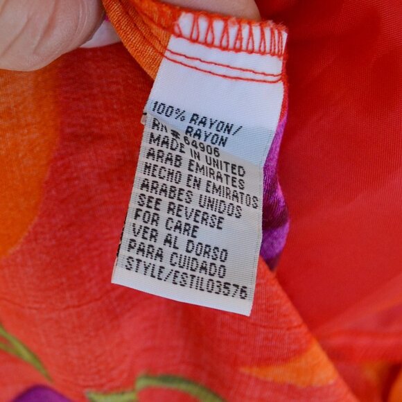 Dress Barn Orange Sleeveless Long Midi Rayon Dress with Side Slit Rayon Size 12 - Picture 13 of 14